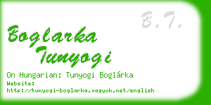 boglarka tunyogi business card